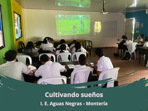 Niños y niñas en tomandos clases